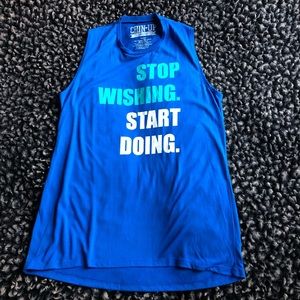 Stop Wishing Start Doing muscle tank top large
